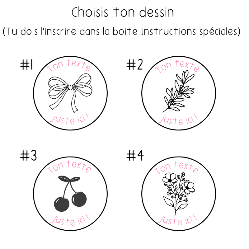 Étampes rondes personnalisées