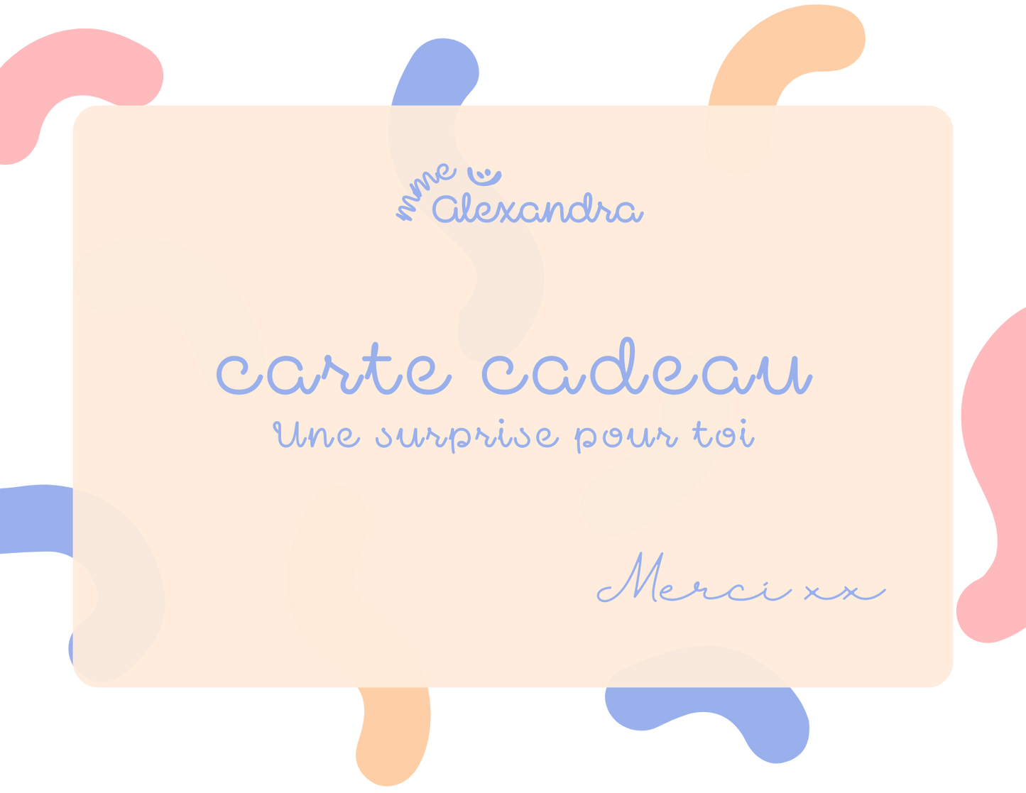 GIFT CARD MRS. ALEXANDRA