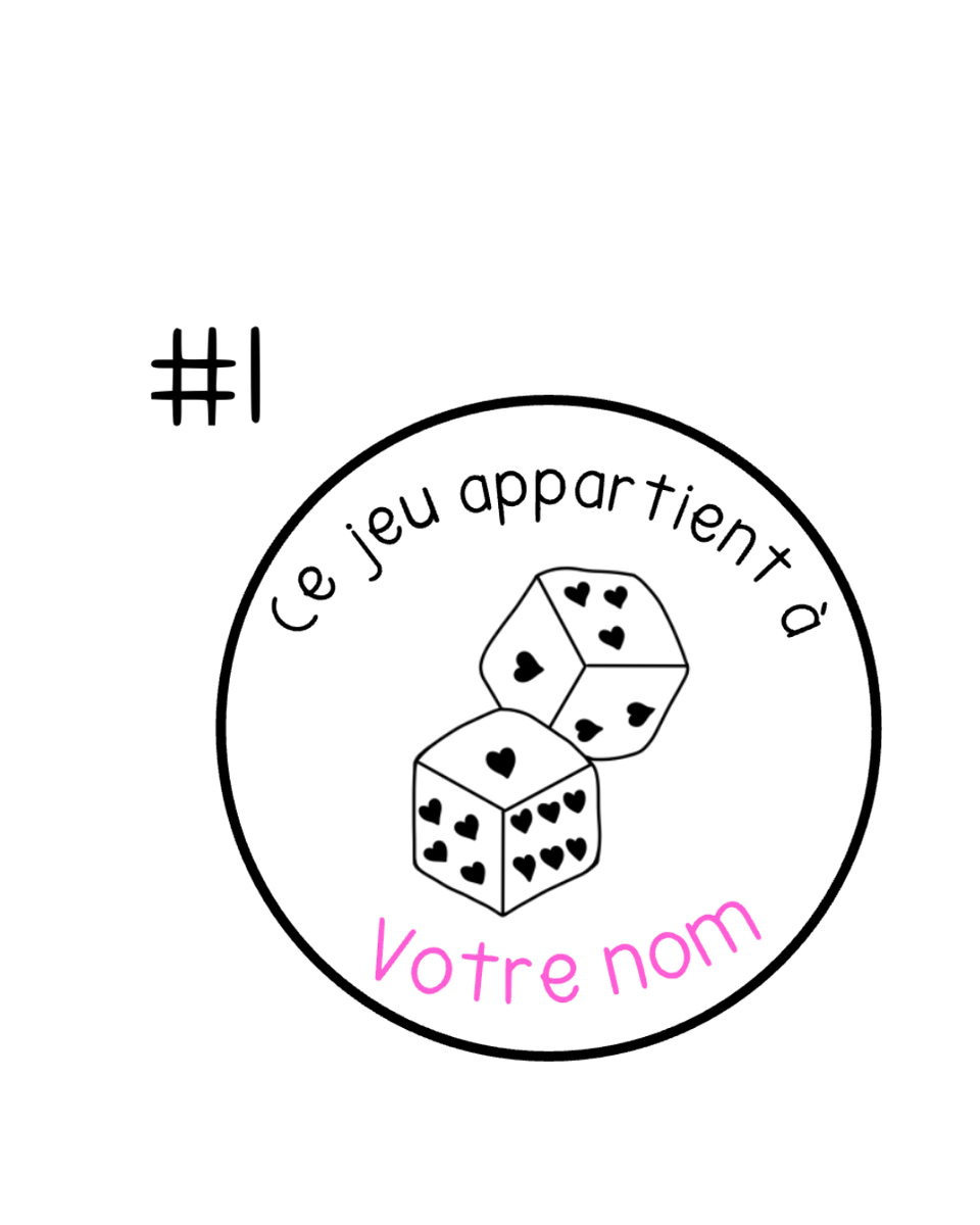 Ce jeu appartient à (personnalisé)