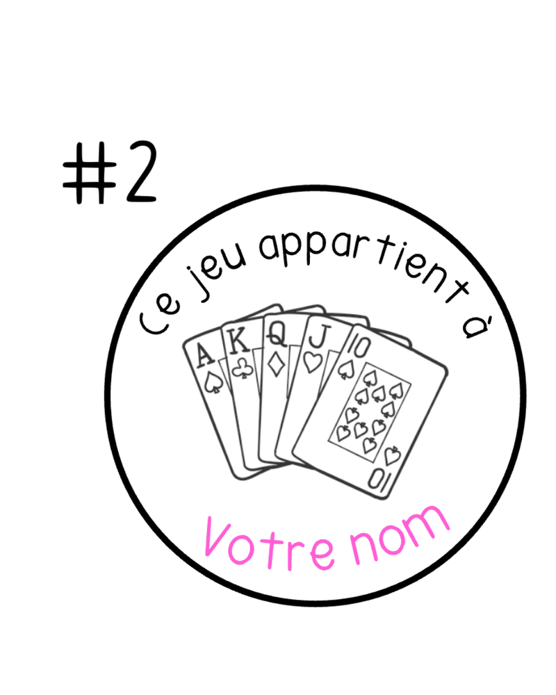 Ce jeu appartient à (personnalisé)