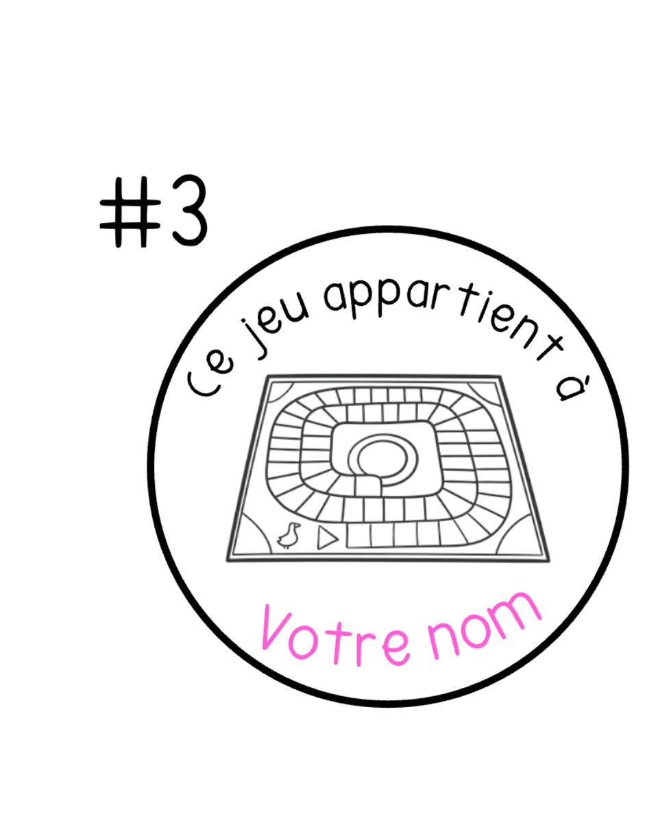 Ce jeu appartient à (personnalisé)