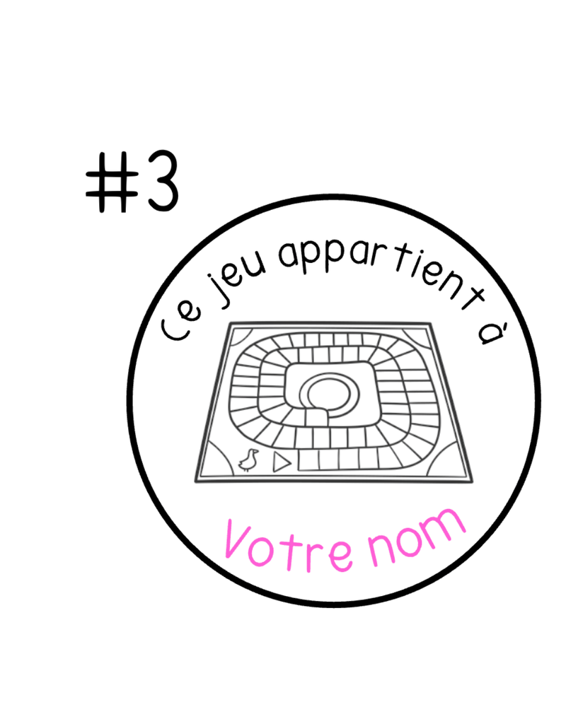 Ce jeu appartient à (personnalisé)