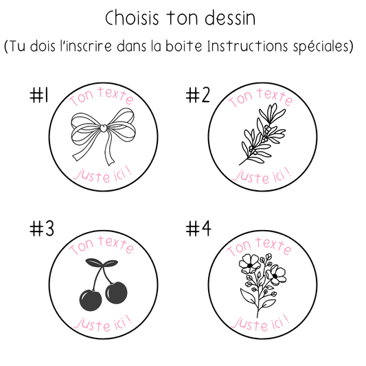 Étampes rondes personnalisées