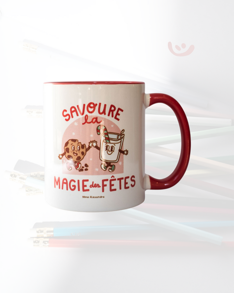 Tasse savoure la magie des fêtes