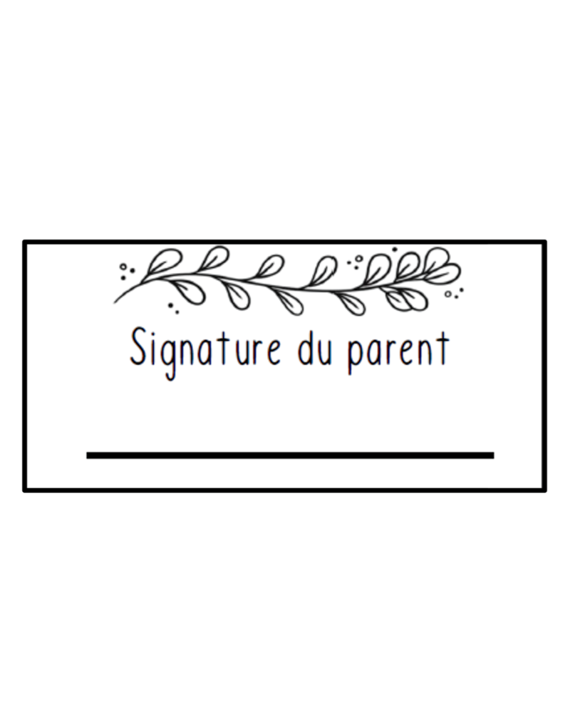 Signature du parent