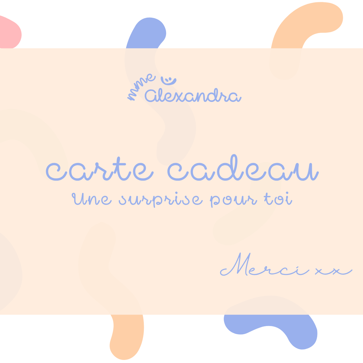 GIFT CARD MRS. ALEXANDRA