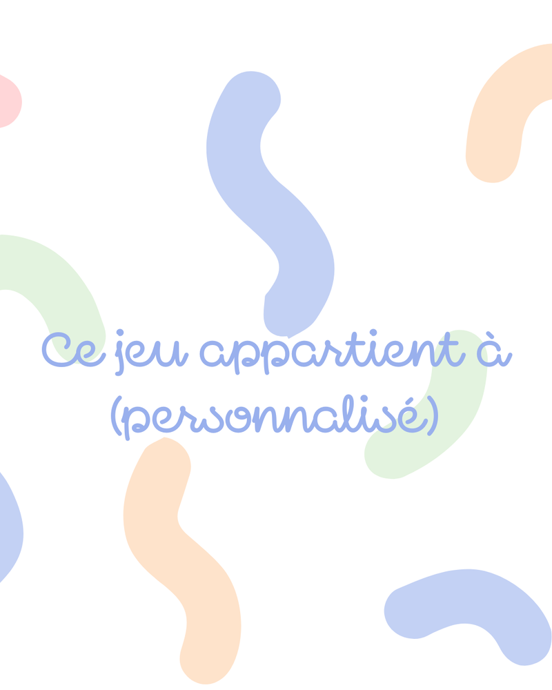 Ce jeu appartient à (personnalisé)